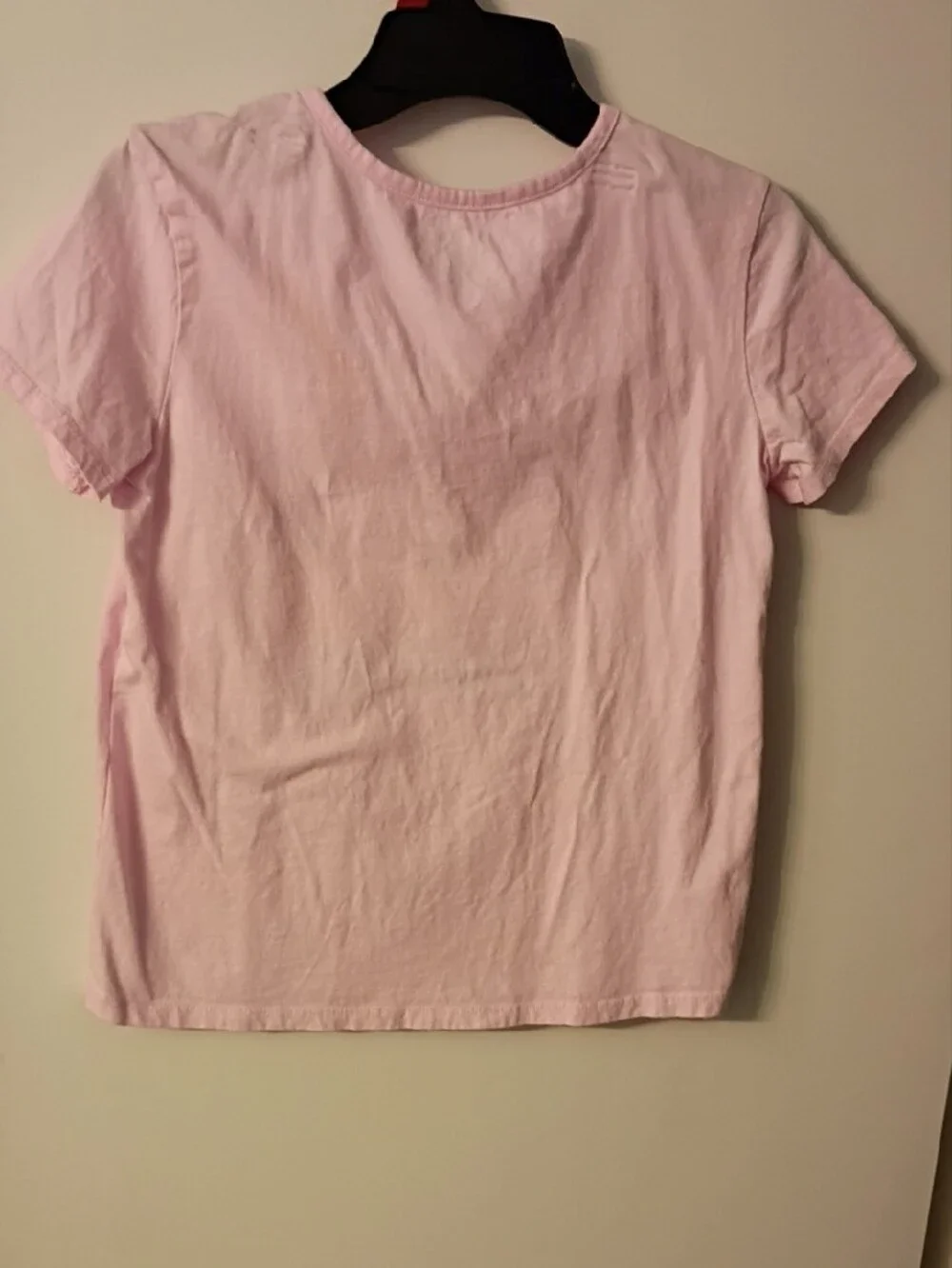 Pink Graphic Tee with Colorful Palm Tree Smile Medium Size 8-10